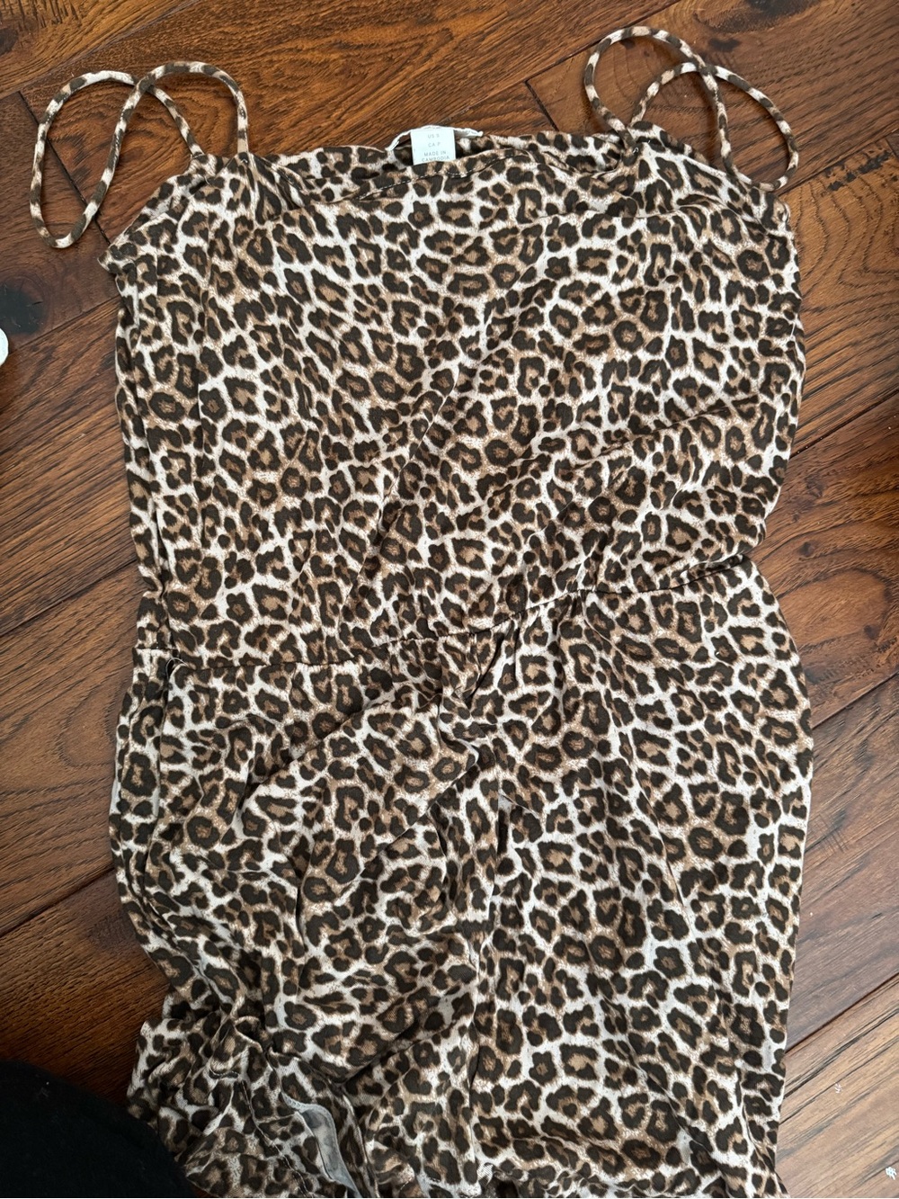 Leopard Print Spaghetti Strap romper